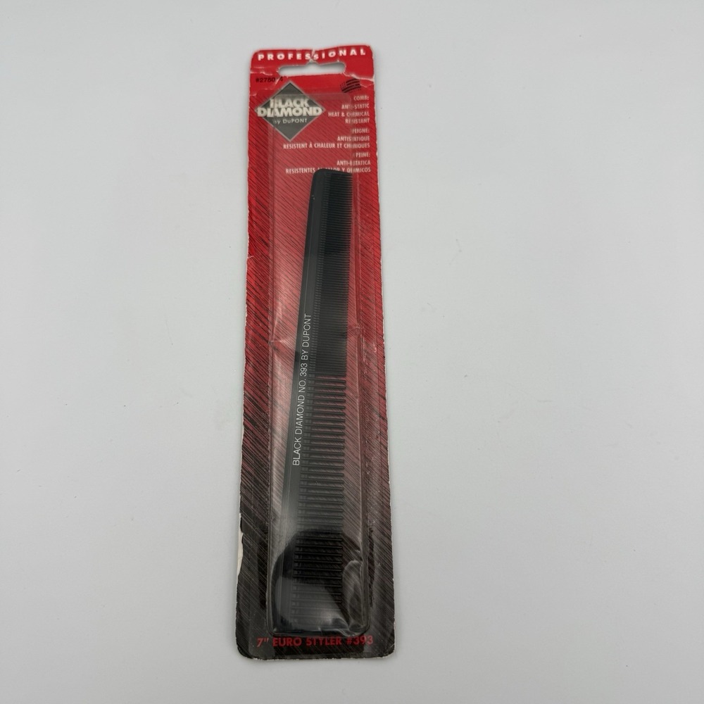 Black Diamond‎ By DuPont #393 Euro Styler Comb 7" - Made in USA - NEW Old Stock